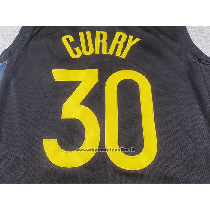 Maglia Golden State Warriors Stephen Curry #30 Statement 2024-25 Nero